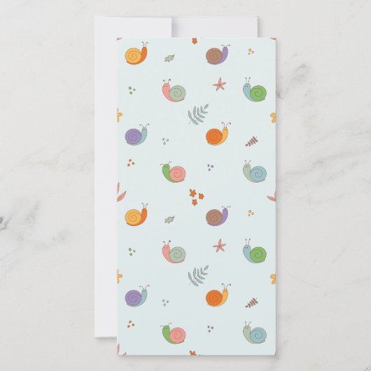 Sonnige Schnecken Dankeskarte (Vorderseite)