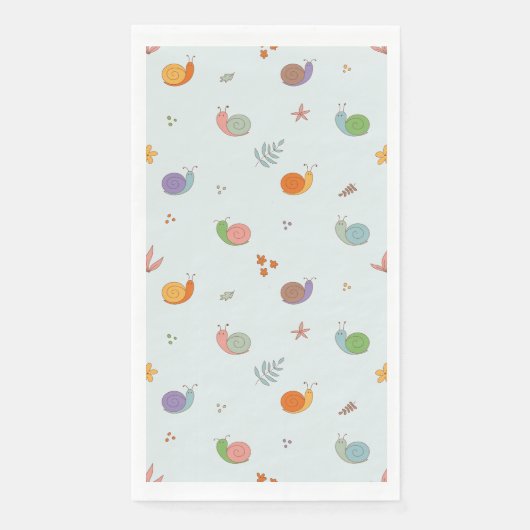 Sonnige Schnecken Serviette (Vorderseite)