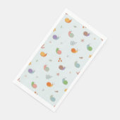 Sonnige Schnecken Serviette (Ecke)