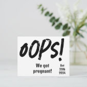 Sonnige Schwangerschaftsankündigung Postkarte (Stehend Vorderseite)