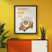 Sonnige Seite Auf dem sonnigen Punny Punny Egg Mas Poster