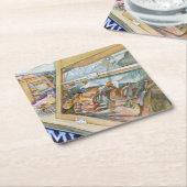 Sonnige Seite der Wahnsinn Rechteckiger Pappuntersetzer (angewinkelt)