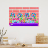 Sonnige Seite des Gartenposters Poster (Küche)