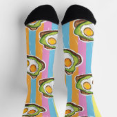 Sonnige Seite hoch - Avocado Eggs Toast Muster Socken (Oben)