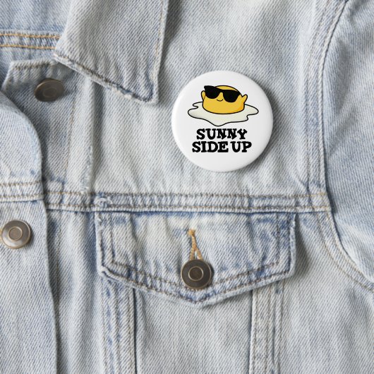 Sonnige Seite oben Funny Fried Egg Pub Button (Beispiel)