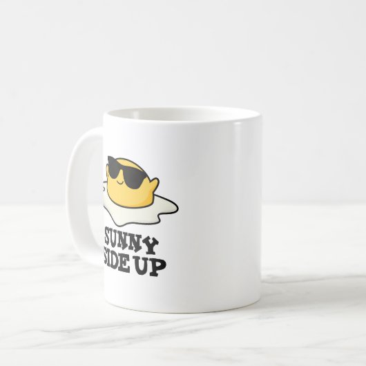 Sonnige Seite oben Funny Fried Egg Pub Kaffeetasse (Vorderseite Links)