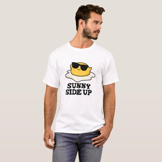 Sonnige Seite oben Funny Fried Egg Pub T-Shirt (Vorne ganz)