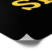 Sonnige Seite oben Funny Fried Egg Pun Dark BG Poster (Ecke)