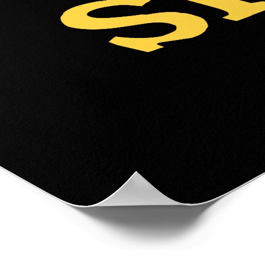 Sonnige Seite oben Funny Fried Egg Pun Dark BG Poster (Ecke)