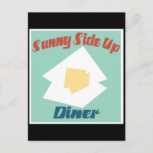 Sonnige Side Up Diner Postkarte (Vorderseite)