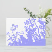 Sonnige Silhouette Ostern Einladung (Stehend Vorderseite)