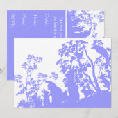 Sonnige Silhouette Ostern Einladung (Vorne/Hinten)