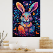 Sonnige Sitzgelegenheit Blume Herz Poster (Küche)