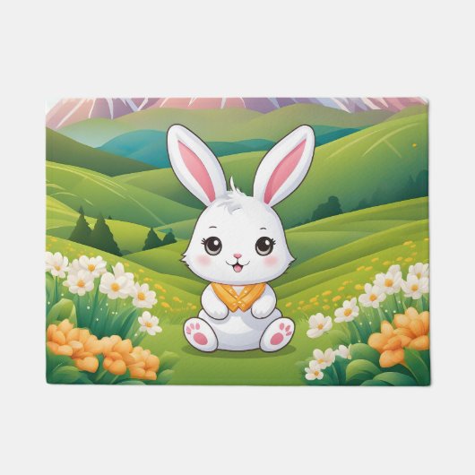 Sonnige Sitzung auf dem Feld Iillustra Fußmatte (Vorderseite)