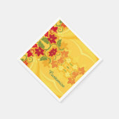Sonnige Sommer Gelbe Flora Napkins Serviette (Ecke)