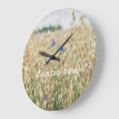Sonnige Sommerfelder Große Wanduhr (Winkel)