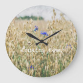 Sonnige Sommerfelder Große Wanduhr (Vorderseite)