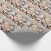 Sonnige Sommerhäuser, Muscheln Beach Liebe Geschenkpapier (Ecke)