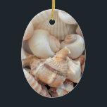 Sonnige Sommerhäuser, Muscheln Beach Liebe Keramik Ornament<br><div class="desc">Sonnige Sommerhäuser,  Muscheln Beach Liebe</div>