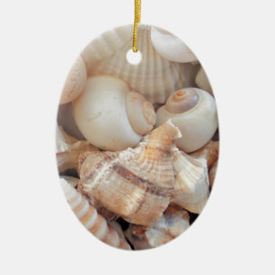Sonnige Sommerhäuser, Muscheln Beach Liebe Keramik Ornament