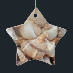 Sonnige Sommerhäuser, Muscheln Beach Liebe Keramik Ornament<br><div class="desc">Sonnige Sommerhäuser,  Muscheln Beach Liebe</div>