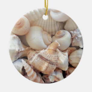 Sonnige Sommerhäuser, Muscheln Beach Liebe Keramikornament