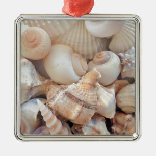Sonnige Sommerhäuser, Muscheln Beach Liebe Ornament Aus Metall