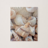Sonnige Sommerhäuser, Muscheln Beach Liebe Puzzle (Vertikal)