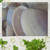 Sonnige SommerSeashells, SeeMuschel-Strand-Ozean Küchentuch (Gefaltet)