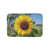 Sonnige Sonnenblume Badematte (Vorderseite)