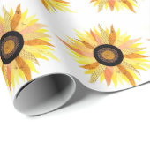 "Sonnige Sonnenblume-" Mattgeschenk-Verpackung Geschenkpapier (Rolleneckpunkt)