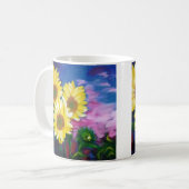 Sonnige Sonnenblume-Tasse Kaffeetasse (Vorderseite Links)
