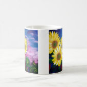 Sonnige Sonnenblume-Tasse Kaffeetasse (Mittel)