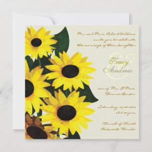 Sonnige Sonnenblumen - Einladungen zur Hochzeit