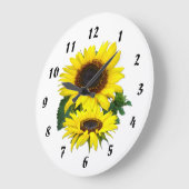 Sonnige Sonnenblumen ~ Uhr (Winkel)