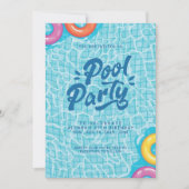 Sonnige Splash-Poolparty-Geburtstags-Einladung (Vorderseite)