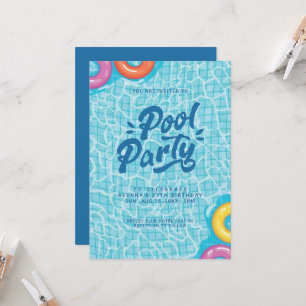 Sonnige Splash-Poolparty-Geburtstags-Einladung