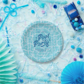 Sonnige Splash-Poolparty-Geburtstags-Einladung Pappteller (Party)