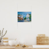 Sonnige Stadtstraße Impressionistisches Poster | C (Küche)