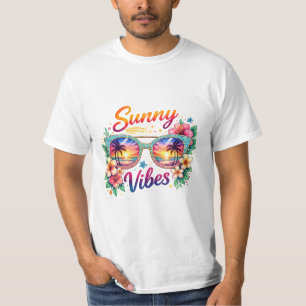 Sonnige Stimmung Tropischer Sonnenuntergang Sonnen T-Shirt