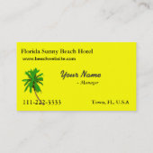 Sonnige Strandhotels - Visitenkarten Visitenkarte (Rückseite)