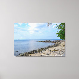 Sonnige Strandlandschaft am Meer Reisefotografie Leinwanddruck