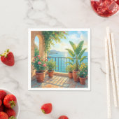 Sonnige Strandterrasse Serviette (Beispiel)
