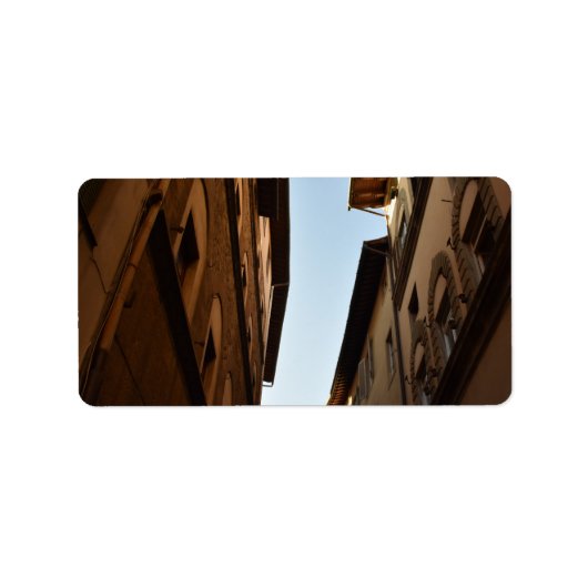 Sonnige Straße Adressaufkleber (Vorne)