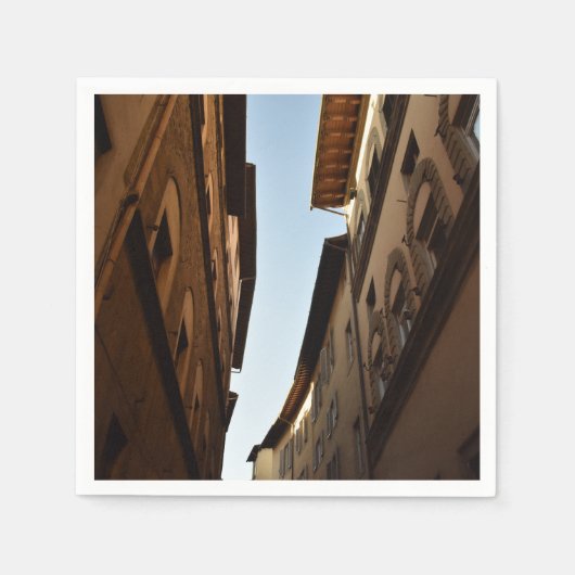 Sonnige Straße Serviette (Vorderseite)