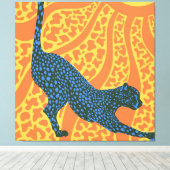 Sonnige Streifen Leinwanddruck (Insitu (Holzboden))