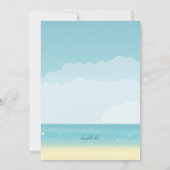 Sonnige Summer Beach Party Einladung (Rückseite)