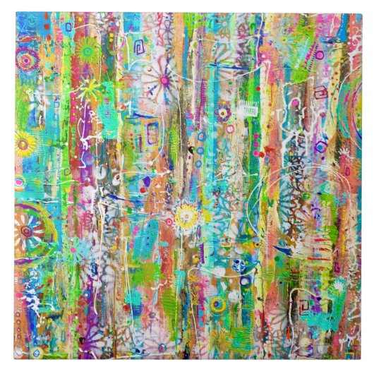 Sonnige Tage 6 x 6 Keramiken Tile Fliese (Vorderseite)