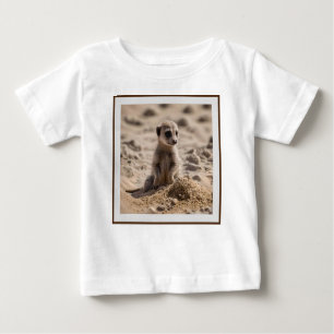 "Sonnige Tage: Baby Meerkat's Beach Adventure" Baby T-shirt