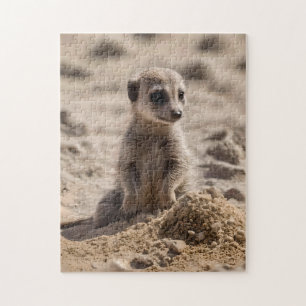 "Sonnige Tage: Baby Meerkat's Beach Adventure" Puzzle